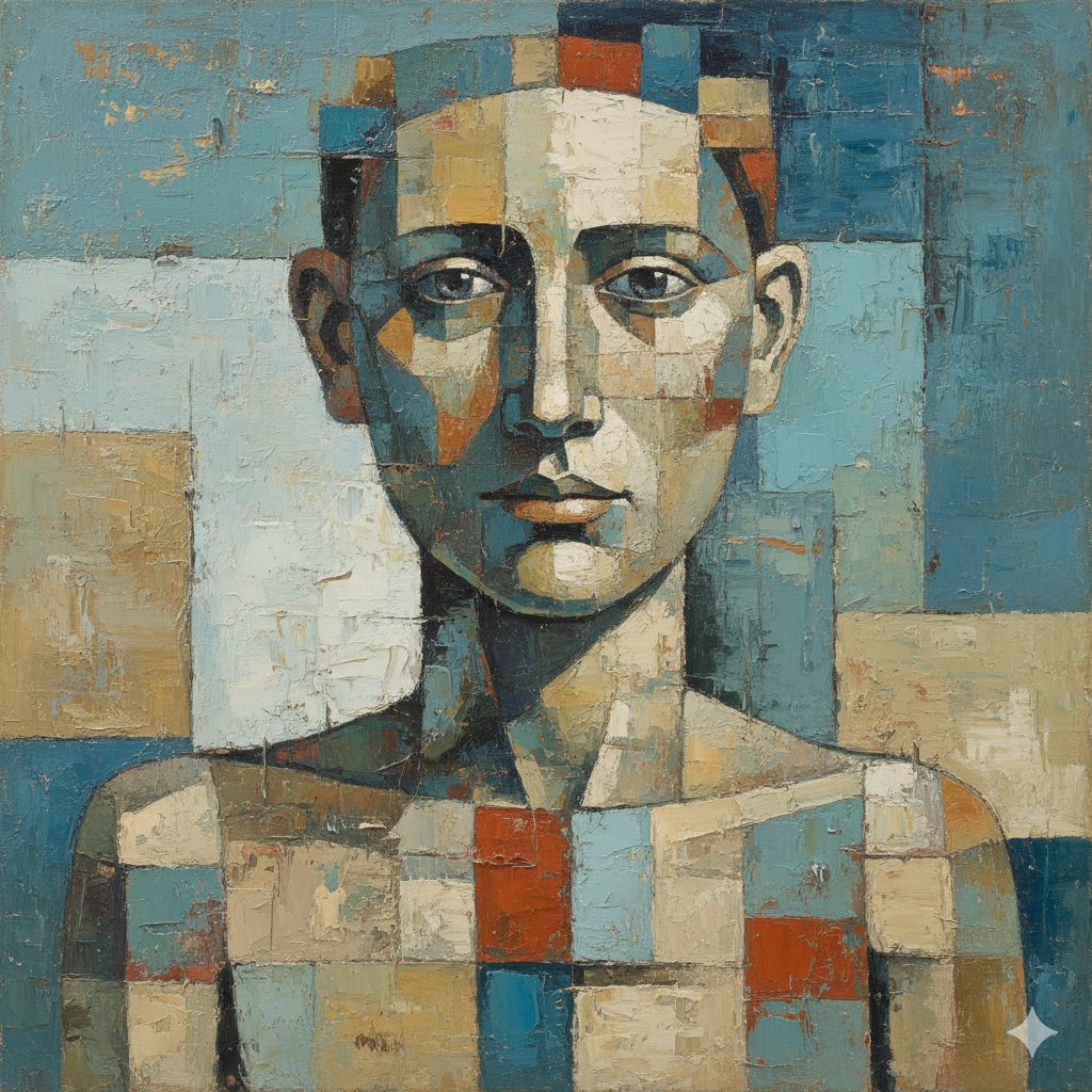 Abstract Figurative Cubist Painting Transformation thumbnail 3