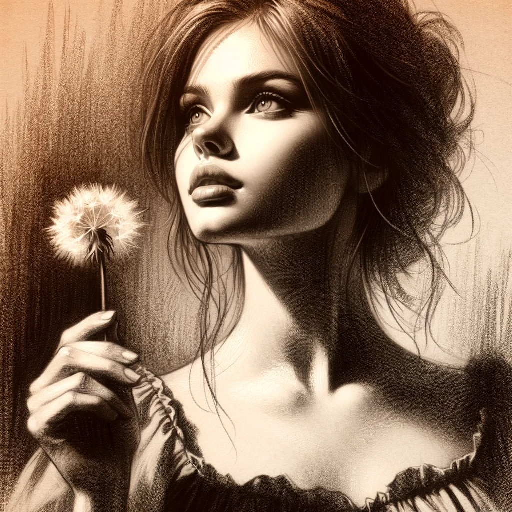 Hopeful Gaze in Coffee Tones thumbnail 3