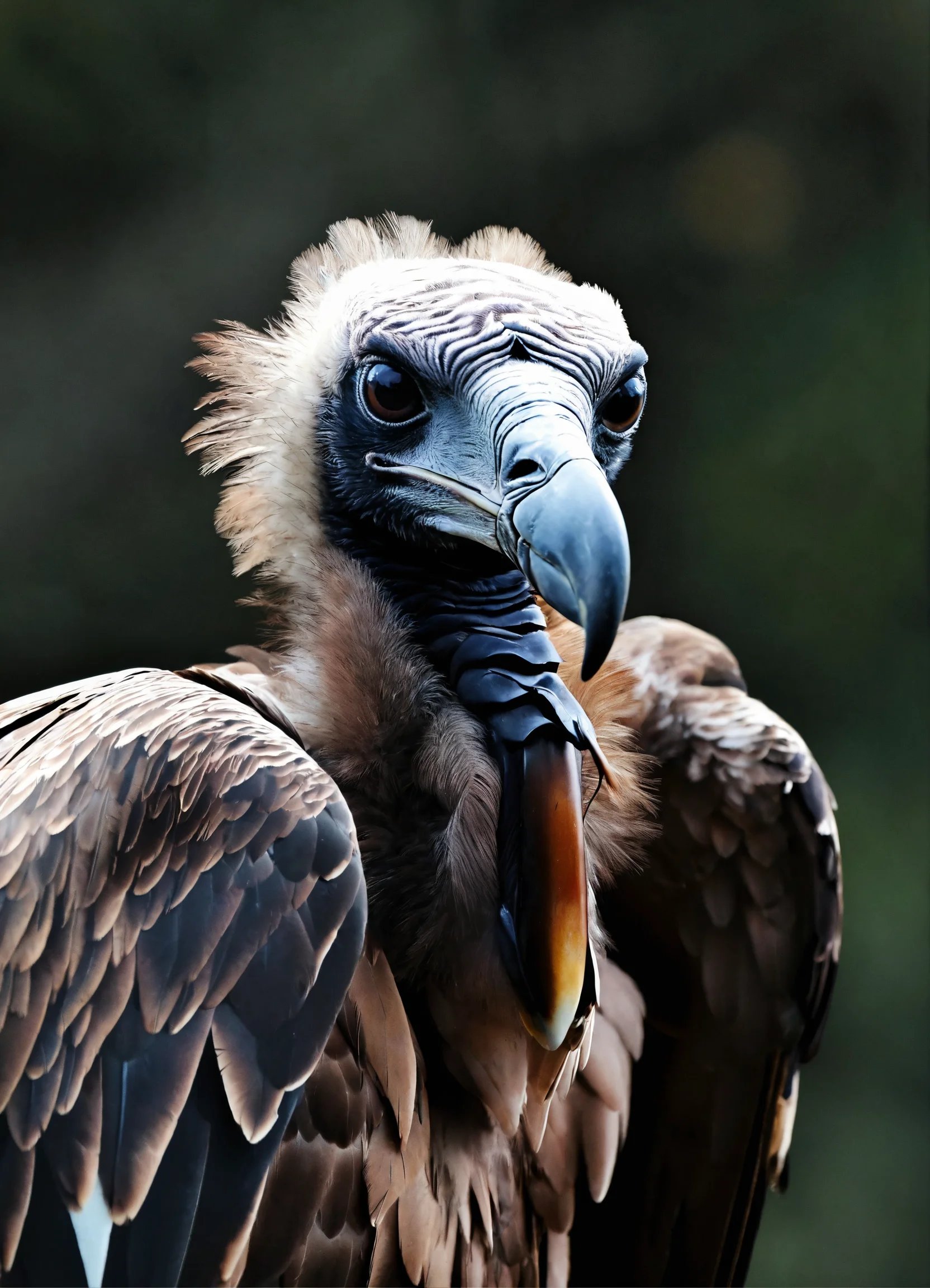 A photograph of a vulture