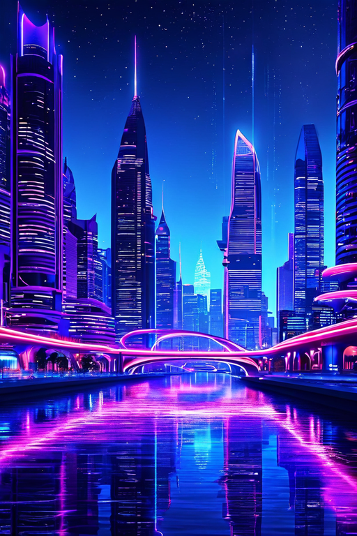 Surreal Cityscape at Night thumbnail 6