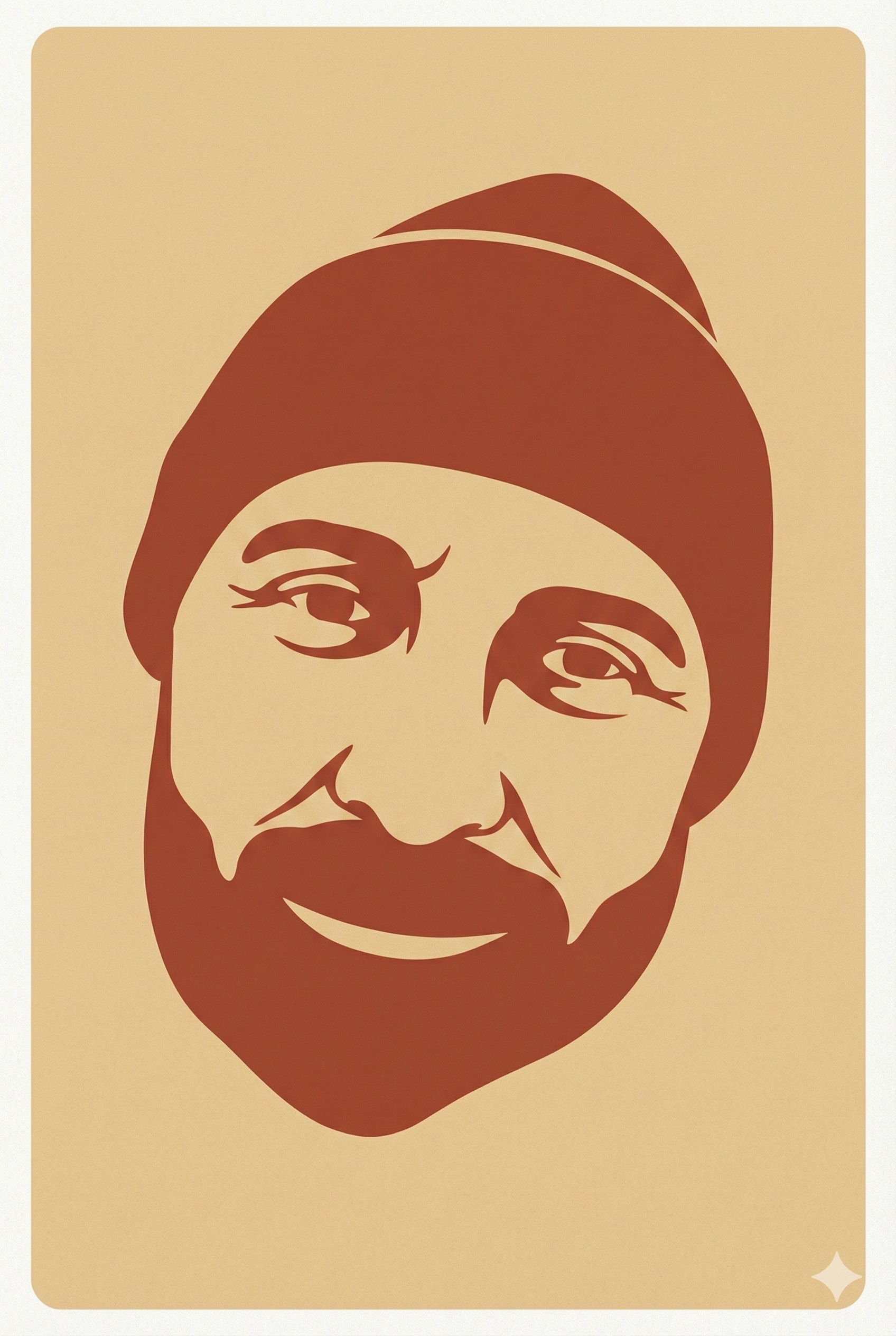 Minimalist Duo-Tone Portrait Poster