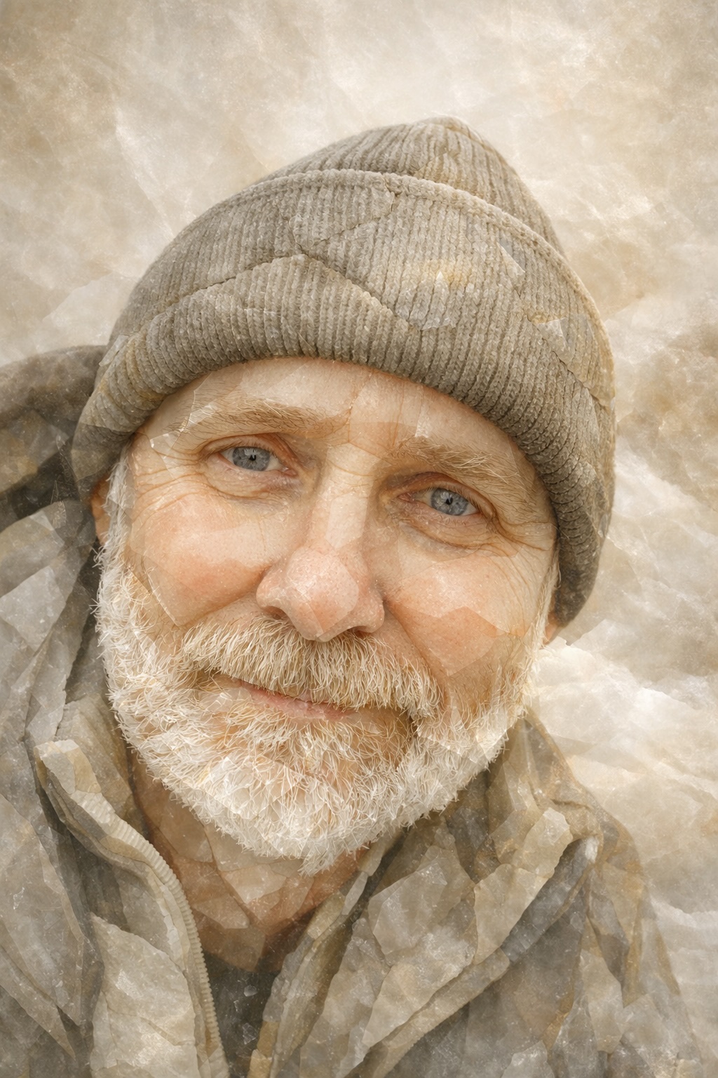 Translucent Stone & Mineral Sculptural Portrait Transformation